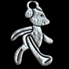 Pendant, Zinc Alloy Jewelry Findings, Lead-free, 17x28mm, Sold by Bag