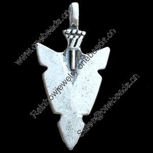 Pendant, Zinc Alloy Jewelry Findings, Lead-free, 15x30mm, Sold by Bag