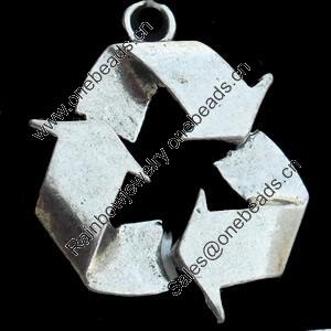 Pendant, Zinc Alloy Jewelry Findings, Lead-free, 24x29mm, Sold by Bag