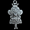 Pendant, Zinc Alloy Jewelry Findings, Lead-free, 24x47mm, Sold by Bag