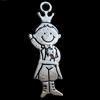 Pendant, Zinc Alloy Jewelry Findings, Lead-free, 16x48mm, Sold by Bag