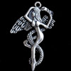 Pendant, Zinc Alloy Jewelry Findings, Lead-free, 27x40mm, Sold by Bag