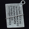 Pendant, Zinc Alloy Jewelry Findings, Lead-free, 16x27mm, Sold by Bag