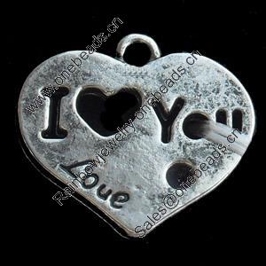 Pendant, Zinc Alloy Jewelry Findings, Lead-free, 22x19mm, Sold by Bag