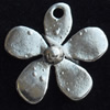 Pendant, Zinc Alloy Jewelry Findings, Lead-free, Flower, 21x21mm, Sold by Bag