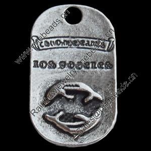 Pendant, Zinc Alloy Jewelry Findings, Lead-free, 20x32mm, Sold by Bag