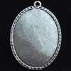 Zinc Alloy Pendant Settings, Lead-free, Outside diameter:25x34mm Inside diameter:23x30mm, Sold by Bag