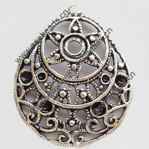 Pendant, Zinc Alloy Jewelry Findings, Lead-free, 30x37mm, Sold by Bag