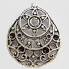 Pendant, Zinc Alloy Jewelry Findings, Lead-free, 30x37mm, Sold by Bag