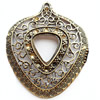 Pendant, Zinc Alloy Jewelry Findings, Lead-free, 41x49mm, Sold by Bag