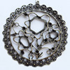 Pendant, Zinc Alloy Jewelry Findings, Lead-free, 57x60mm, Sold by Bag