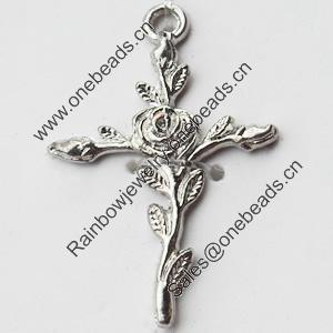 Pendant, Zinc Alloy Jewelry Findings, Lead-free, 24x35mm, Sold by Bag