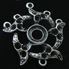 Connectors, Zinc Alloy Jewelry Findings, Lead-free, 28x32mm, Sold by Bag