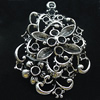 Pendant, Zinc Alloy Jewelry Findings, Lead-free, 26x36mm, Sold by Bag