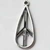 Pendant, Zinc Alloy Jewelry Findings, Lead-free, 14x33mm, Sold by Bag
