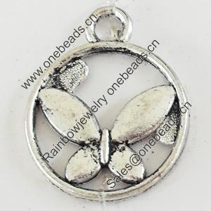 Pendant, Zinc Alloy Jewelry Findings, Lead-free, 18x22mm, Sold by Bag