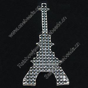 Pendant, Zinc Alloy Jewelry Findings, Lead-free, 22x46mm, Sold by Bag