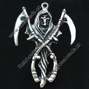 Pendant, Zinc Alloy Jewelry Findings, Lead-free, 38x54mm, Sold by Bag