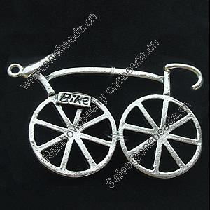 Pendant, Zinc Alloy Jewelry Findings, Lead-free, 50x31mm, Sold by Bag