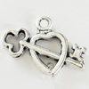 Pendant, Zinc Alloy Jewelry Findings, Lead-free, 19x13mm, Sold by Bag