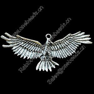 Pendant, Zinc Alloy Jewelry Findings, Lead-free, 66x28mm, Sold by Bag