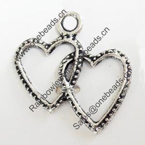 Pendant, Zinc Alloy Jewelry Findings, Lead-free, 23x24mm, Sold by Bag