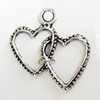 Pendant, Zinc Alloy Jewelry Findings, Lead-free, 23x24mm, Sold by Bag
