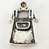Pendant, Zinc Alloy Jewelry Findings, Lead-free, 11x18mm, Sold by Bag