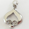 Pendant, Zinc Alloy Jewelry Findings, Lead-free, 13x20mm, Sold by Bag