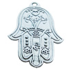 Pendant, Zinc Alloy Jewelry Findings, Lead-free, Hand 66x103mm, Sold by Bag