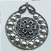 Pendant, Zinc Alloy Jewelry Findings, Lead-free, 62x75mm, Sold by Bag