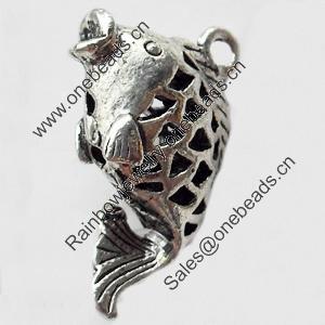 Hollow Bali Pendant Zinc Alloy Jewelry Findings, Lead-free, 18x23mm, Sold by Bag