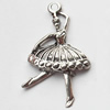 Pendant, Zinc Alloy Jewelry Findings, Lead-free, 19x36mm, Sold by Bag