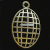 Pendant, Zinc Alloy Jewelry Findings, Lead-free, 17x28mm, Sold by Bag