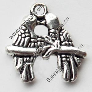Pendant, Zinc Alloy Jewelry Findings, Lead-free, 17x18mm, Sold by Bag