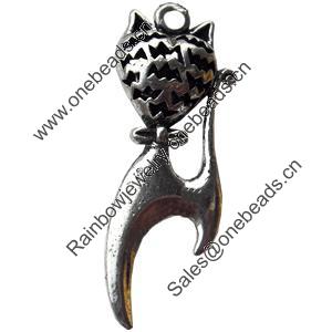Pendant, Zinc Alloy Jewelry Findings, Lead-free, 18x46mm, Sold by Bag