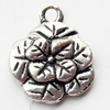 Pendant, Zinc Alloy Jewelry Findings, Lead-free, Flower, 14x17mm, Sold by Bag