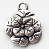Pendant, Zinc Alloy Jewelry Findings, Lead-free, Flower, 14x17mm, Sold by Bag