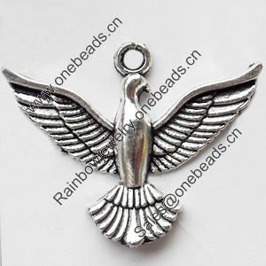Pendant, Zinc Alloy Jewelry Findings, Lead-free, 36x29mm, Sold by Bag