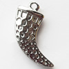 Pendant, Zinc Alloy Jewelry Findings, Lead-free, 10x24mm, Sold by Bag