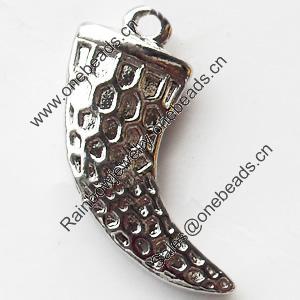 Pendant, Zinc Alloy Jewelry Findings, Lead-free, 10x24mm, Sold by Bag