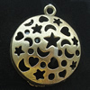 Pendant, Zinc Alloy Jewelry Findings, Lead-free, 24x28mm, Sold by Bag