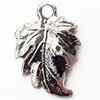Pendant, Zinc Alloy Jewelry Findings, Lead-free, Leaf, 11x20mm, Sold by Bag