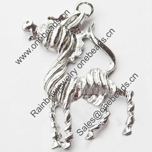Pendant, Zinc Alloy Jewelry Findings, Lead-free, 25x40mm, Sold by Bag