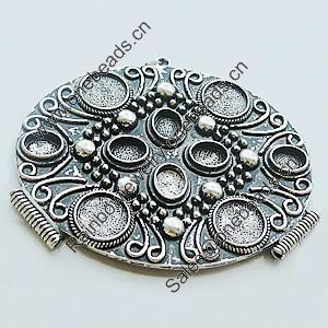 Pendant, Zinc Alloy Jewelry Findings, Lead-free, 66x55mm, Sold by Bag