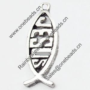 Pendant, Zinc Alloy Jewelry Findings, Lead-free, 10x25mm, Sold by Bag