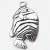 Pendant, Zinc Alloy Jewelry Findings, Lead-free, Fish, 15x28mm, Sold by Bag