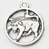 Pendant, Zinc Alloy Jewelry Findings, Lead-free, 17x22mm, Sold by Bag