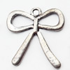 Pendant, Zinc Alloy Jewelry Findings, Lead-free, Bowknot, 21x25mm, Sold by Bag