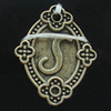 Pendant, Zinc Alloy Jewelry Findings, Lead-free, 23x28mm, Sold by Bag